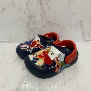 Crocs Toddler Marvel Avenger Navy Slip On Clogs Size 6C